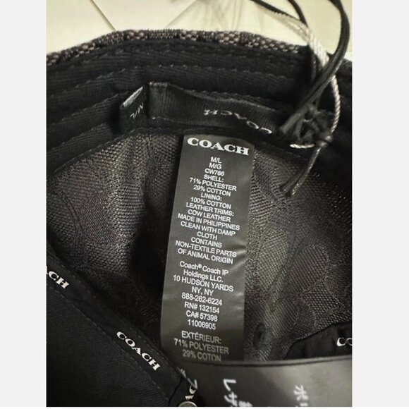 Authentic Coach Signature Jacquard Baseball Hat Cap Size: M/L - Picture 8 of 8